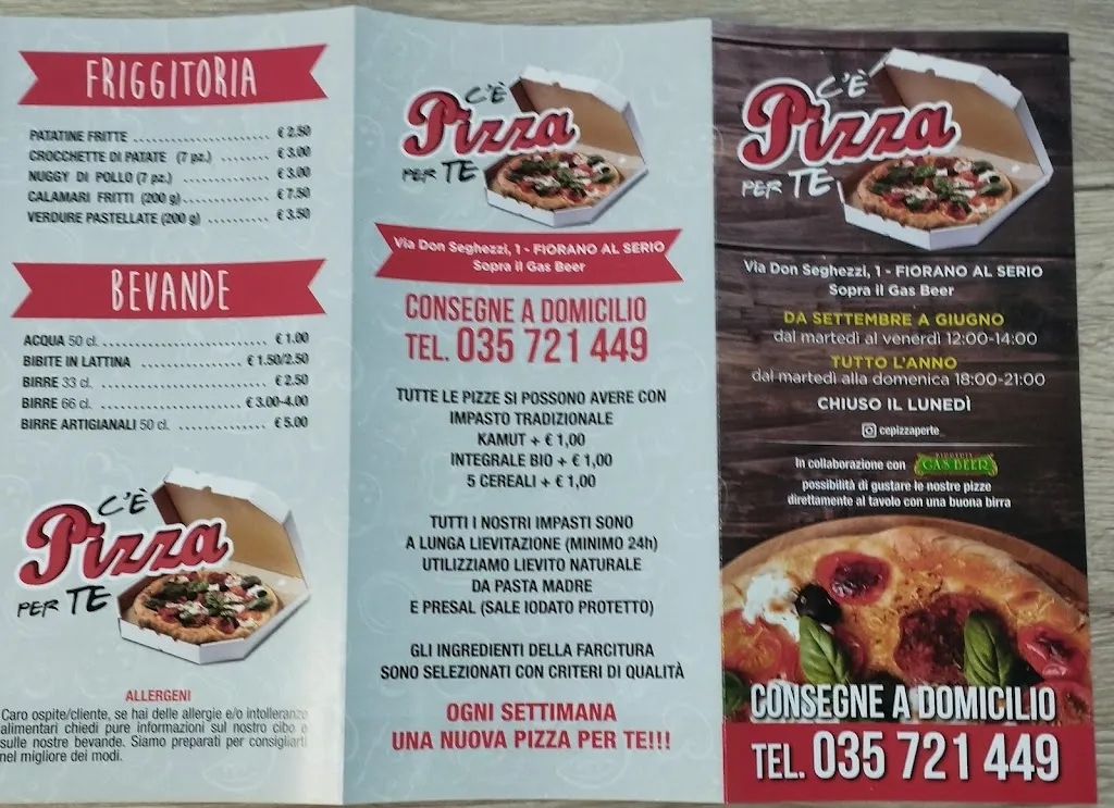 Menu_C'è Pizza Per Te_Fiorano al Serio_image_2