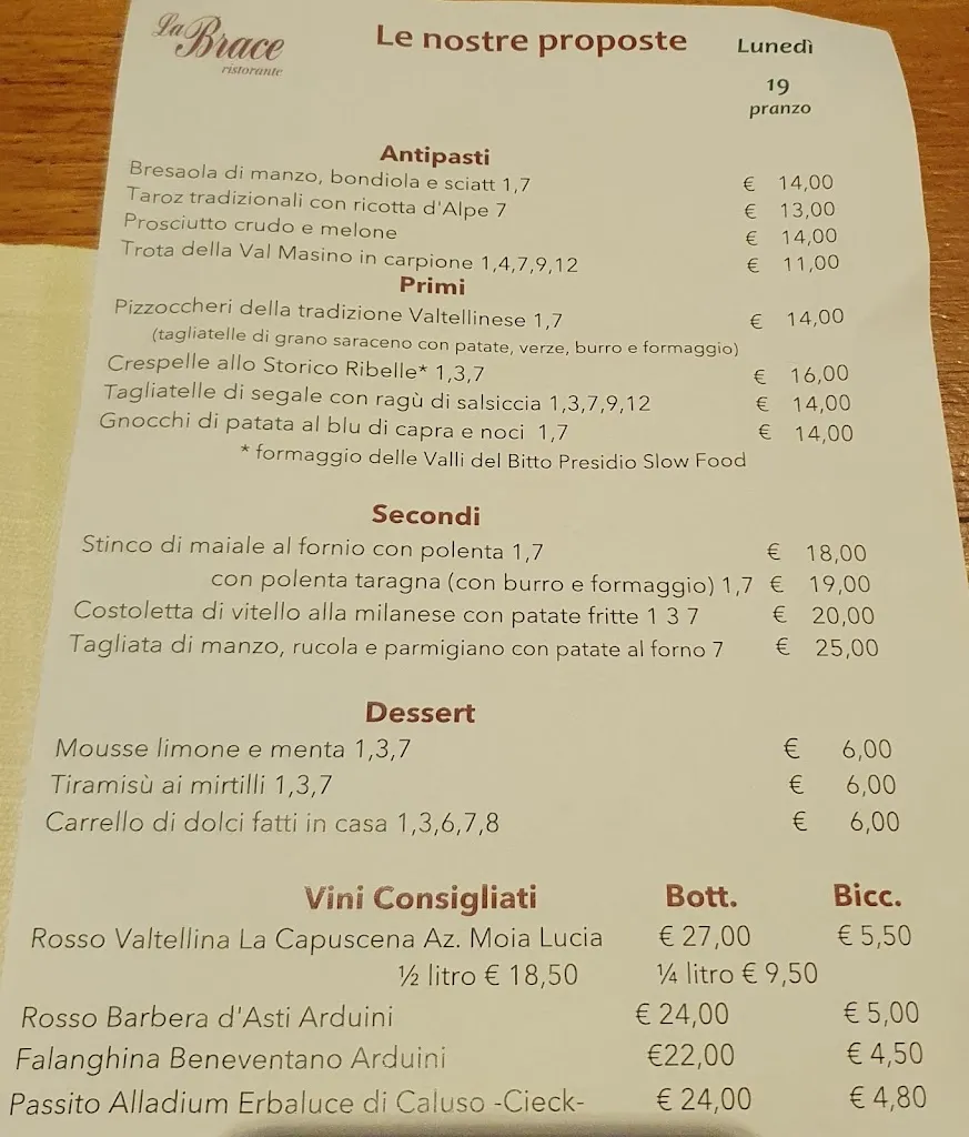 Menu_La Brace - Hotel Ristorante Bar_Forcola_image_1