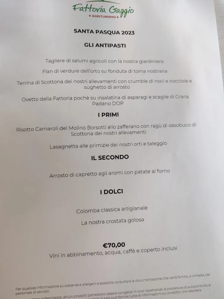 Menu_Gaggio Farm - Agricultural Society_Galliate Lombardo_image_1