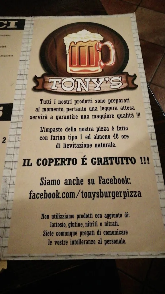 Menu_Tony'S Pub_Gambolò_image_1