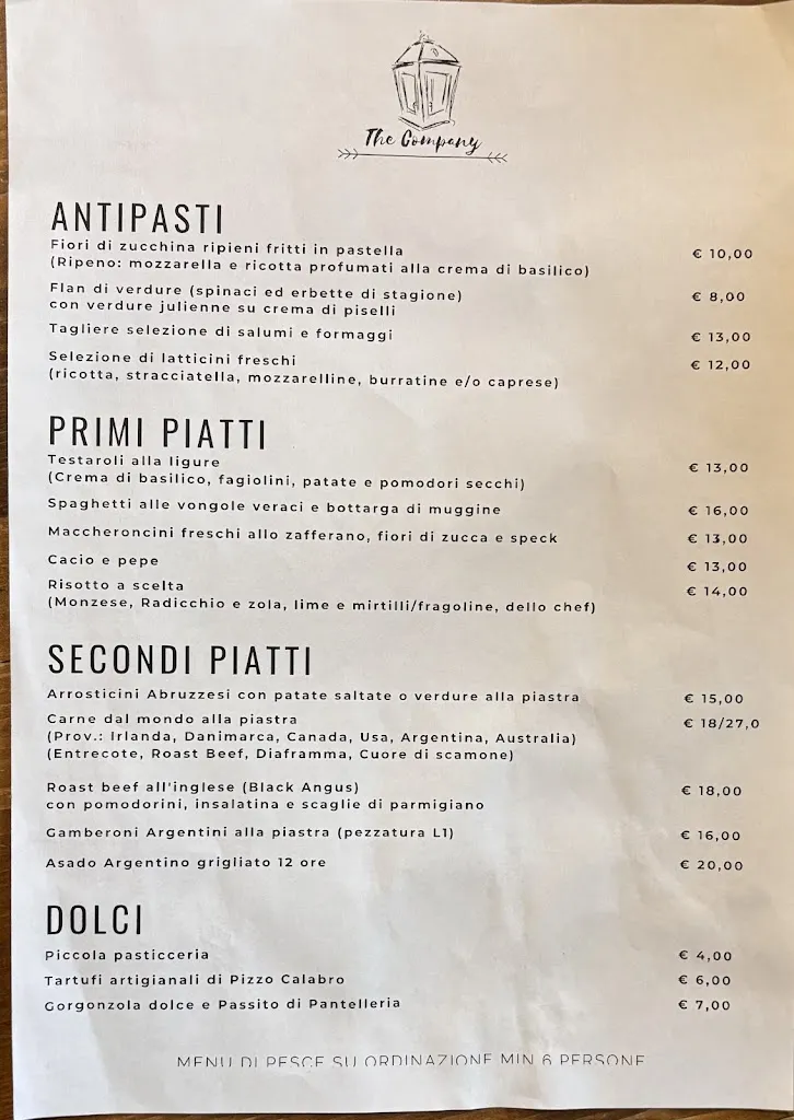 Menu_The Company Ristorante_Garbagnate_image_1
