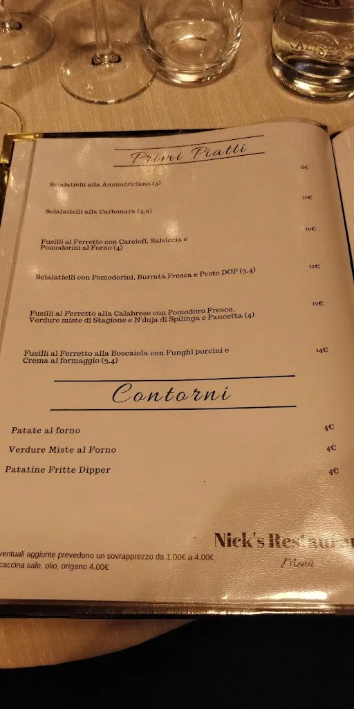 Menu_Nick's Meat Restaurant_Garbagnate_image_4