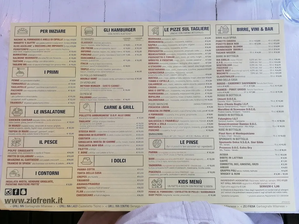 Menu_Zio Frenk - dalla pizza alla brace_Garbagnate_image_2