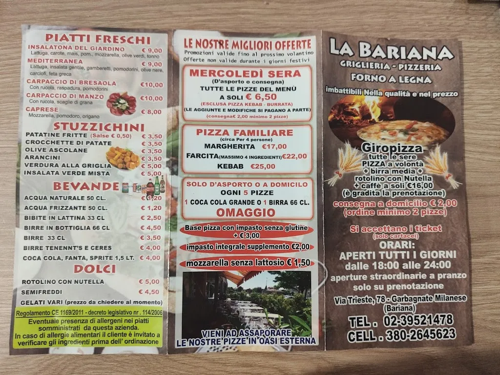 Menu_La Bariana_Garbagnate_immagine_2