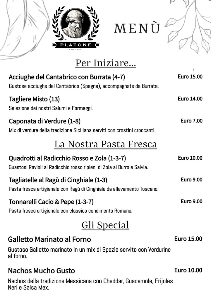 Menu_Platone Wine & Beer_Garlasco_image_1