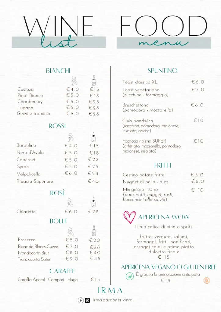 Menu_IRMA - ristorante per aperitivo e apericena_Gardone Riviera_image_1