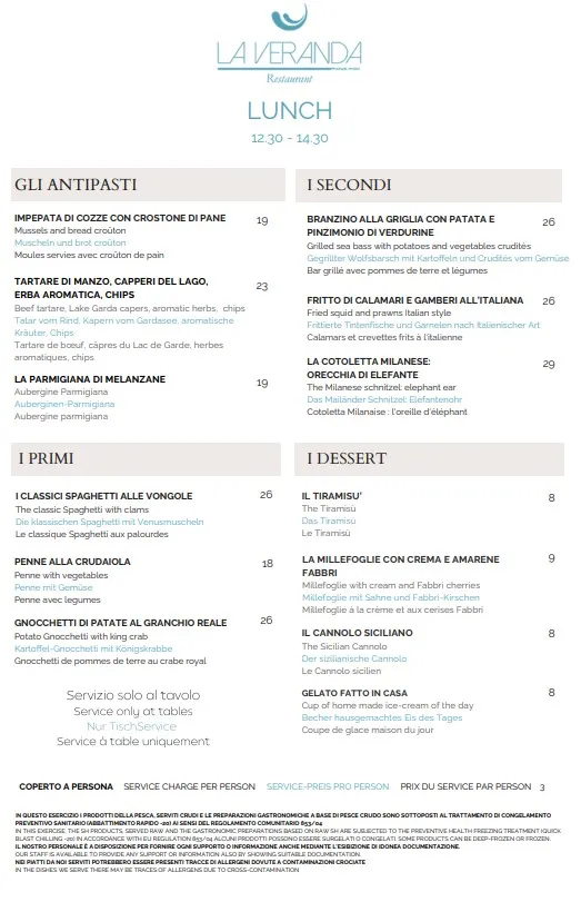 Menu_Ristorante La Veranda - Garda Lake Collection_Gardone Riviera_image_2