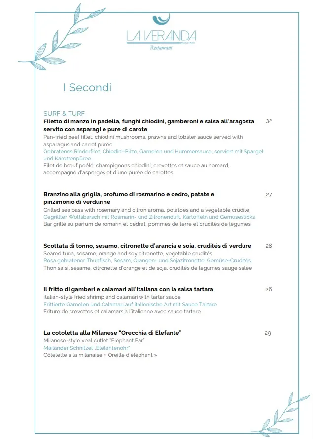 Menu_Ristorante La Veranda - Garda Lake Collection_Gardone Riviera_image_3