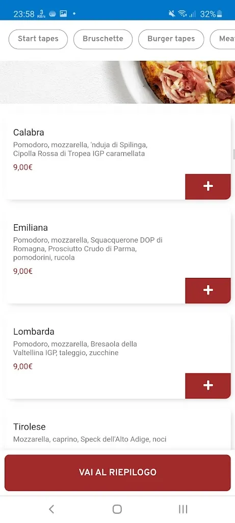 Menu_Tape Italian Taste_Gerenzano_image_4