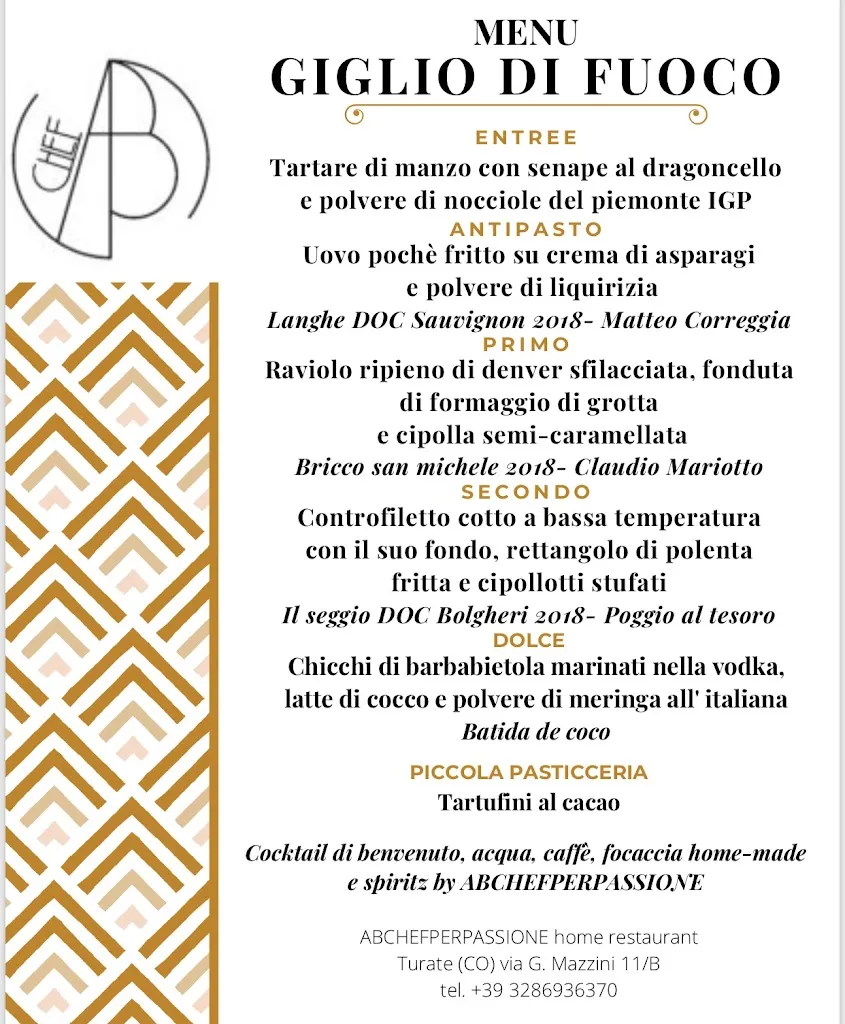 Menü_Abchefperpassione Home Restaurant_Gerenzano_Bild_3