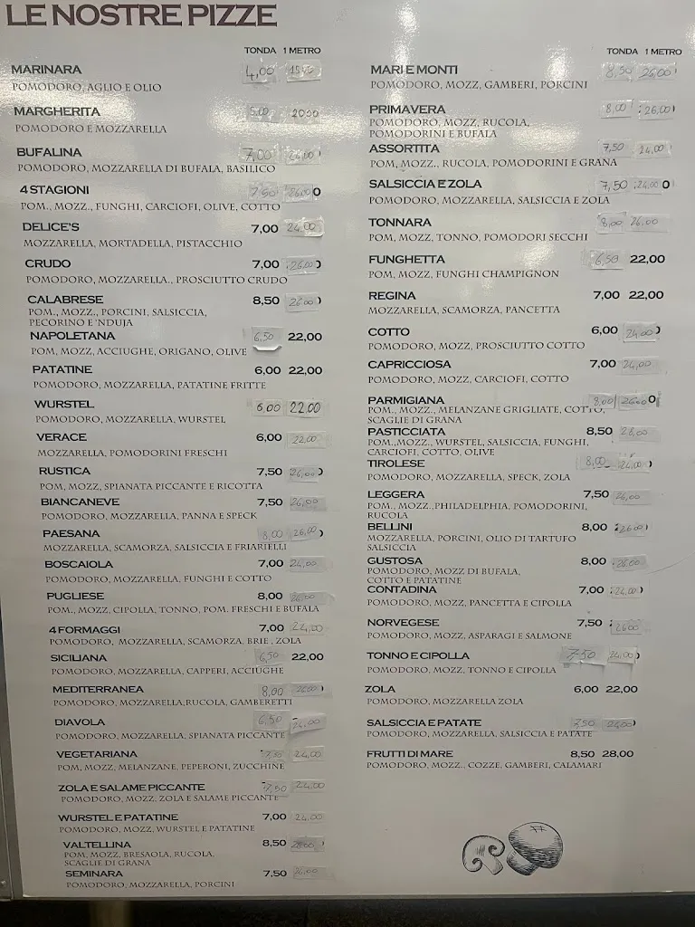 Menu_Delice's Pizzeria_Giovenzano_image_1