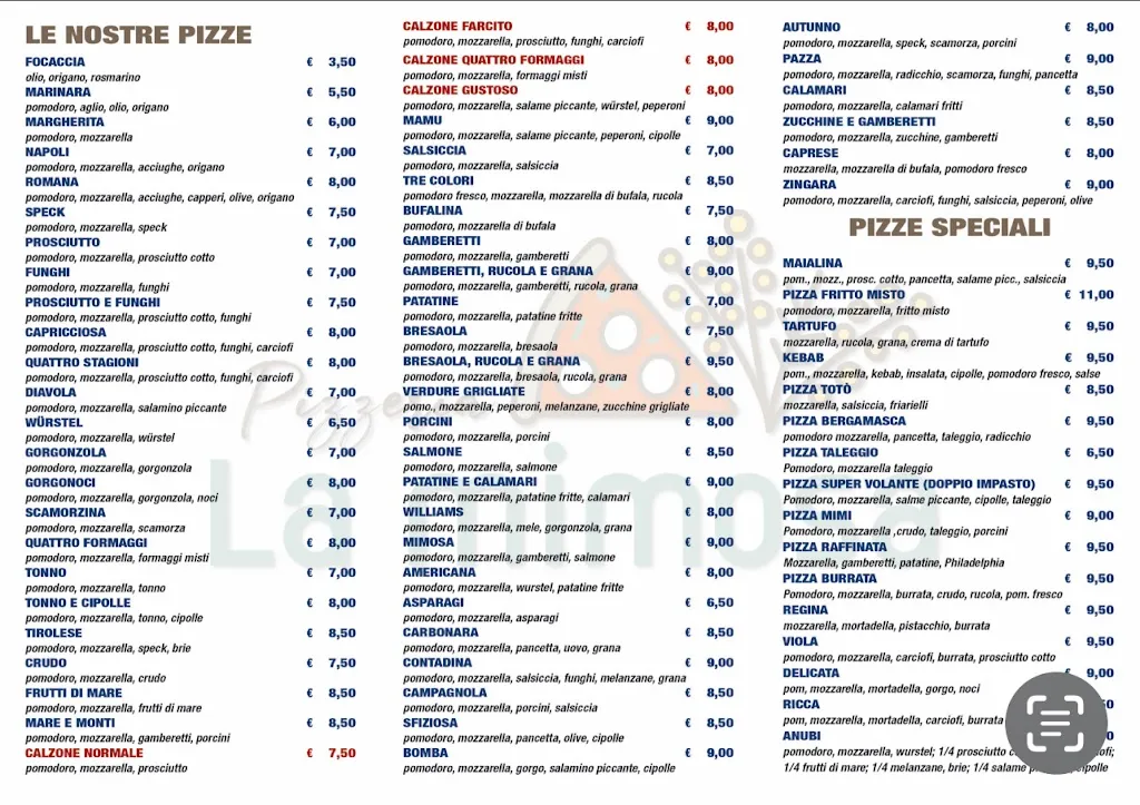 Menu_Pizzeria la mimosa 2.0 Ghisalba_Ghisalba_image_2