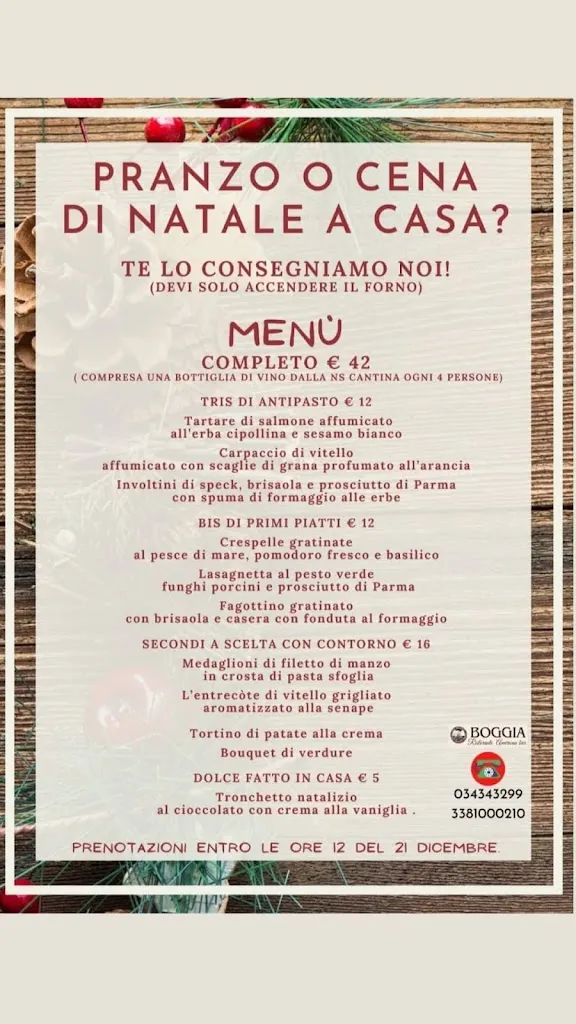 Menu_BOGGIA Ristorante Pizzeria American bar & Kartodromo_Gordona_image_1