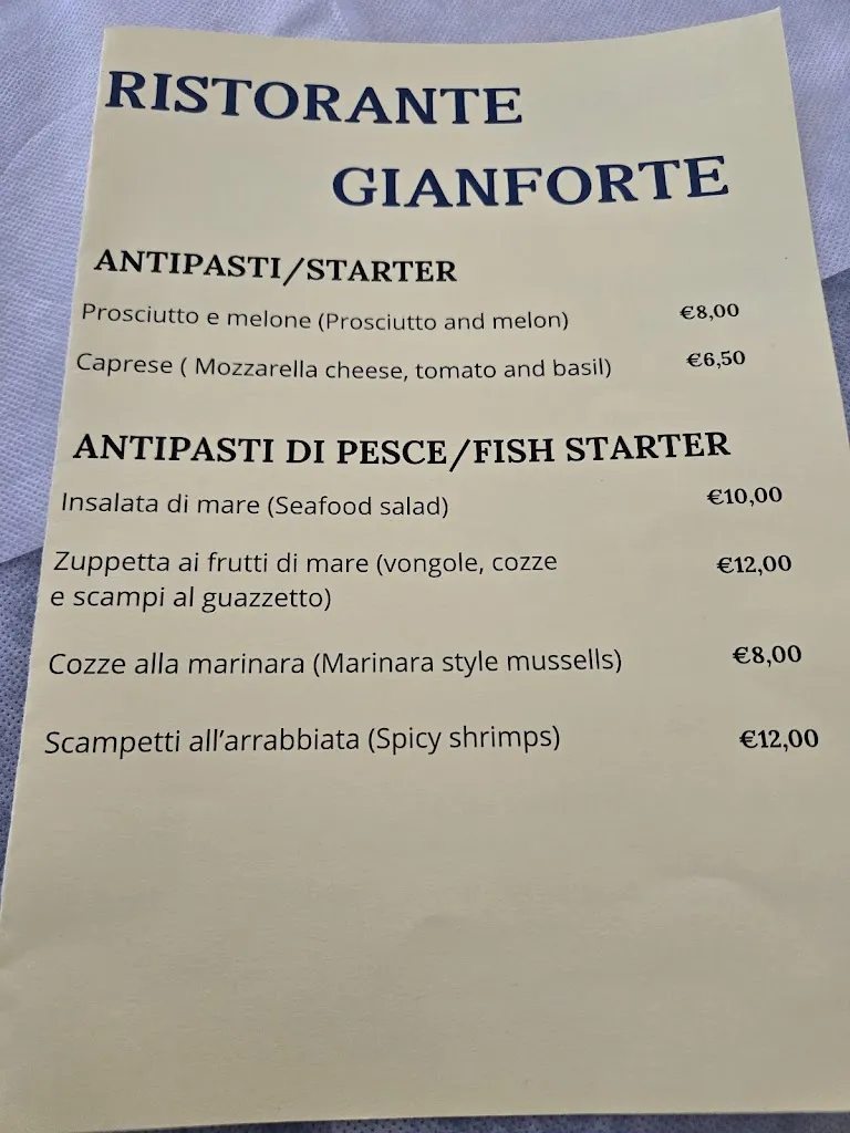 Menu_Ristorante Gianforte Luciano. Specialita carne e pesce alla brace._Borgo Santa Maria Immacolata_image_1