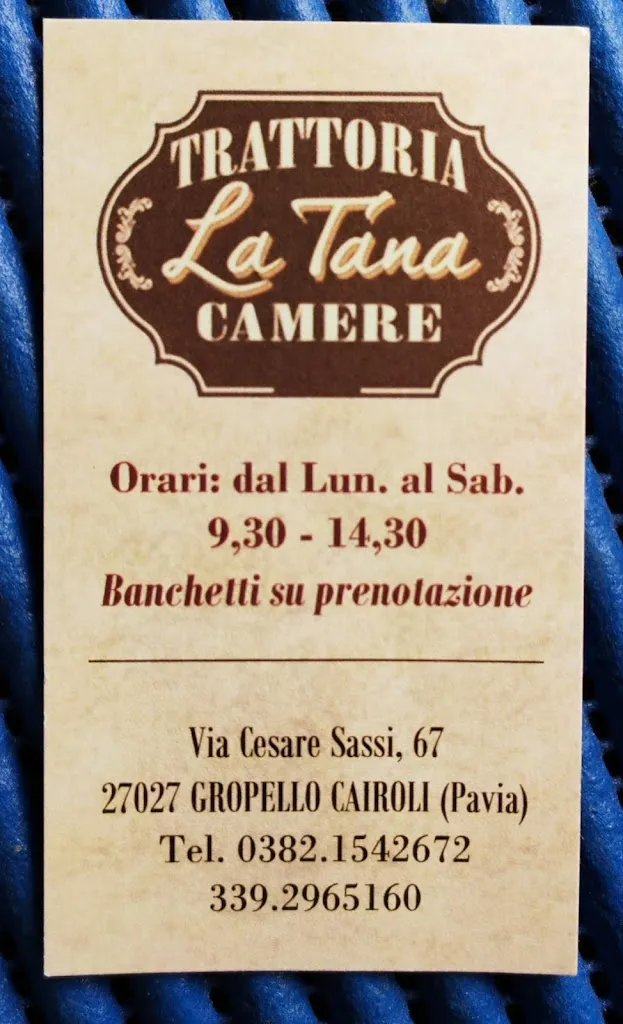 R B_Trattoria La Tana_Gropello Cairoli_review