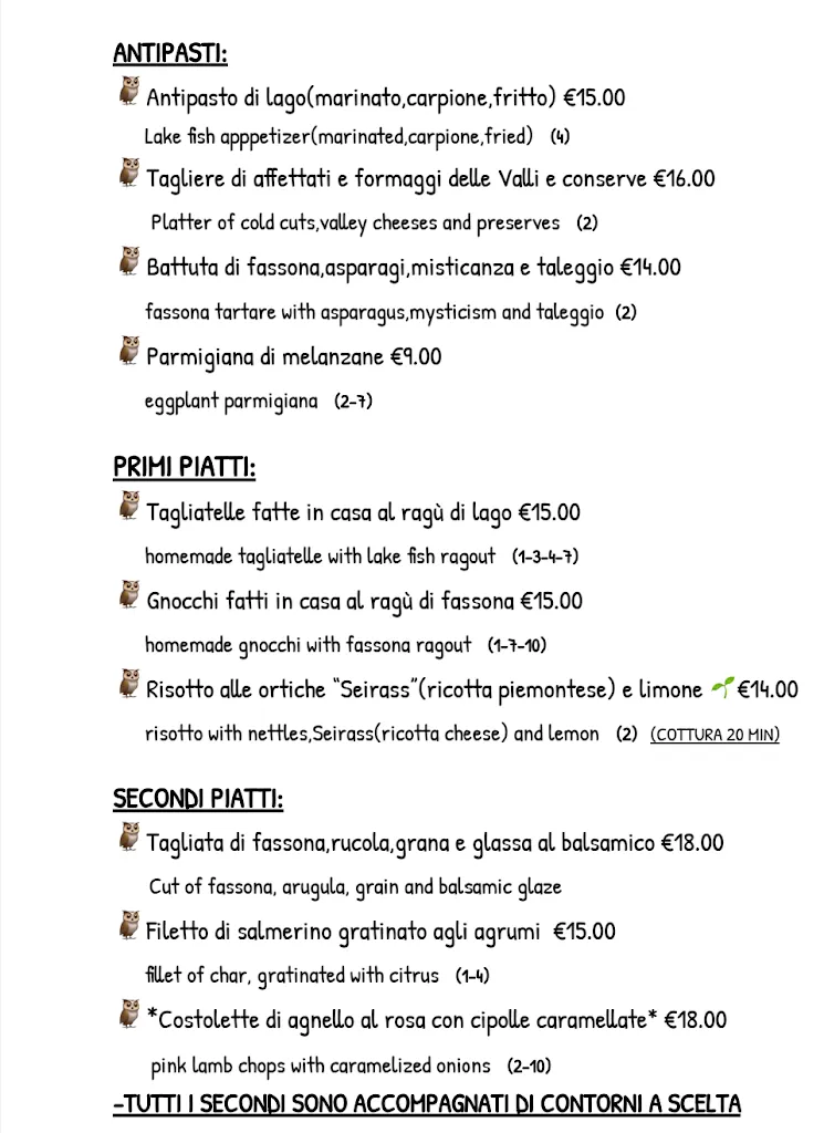 Menu_Il Rifugio di Negri Maria_Gravellona_immagine_2