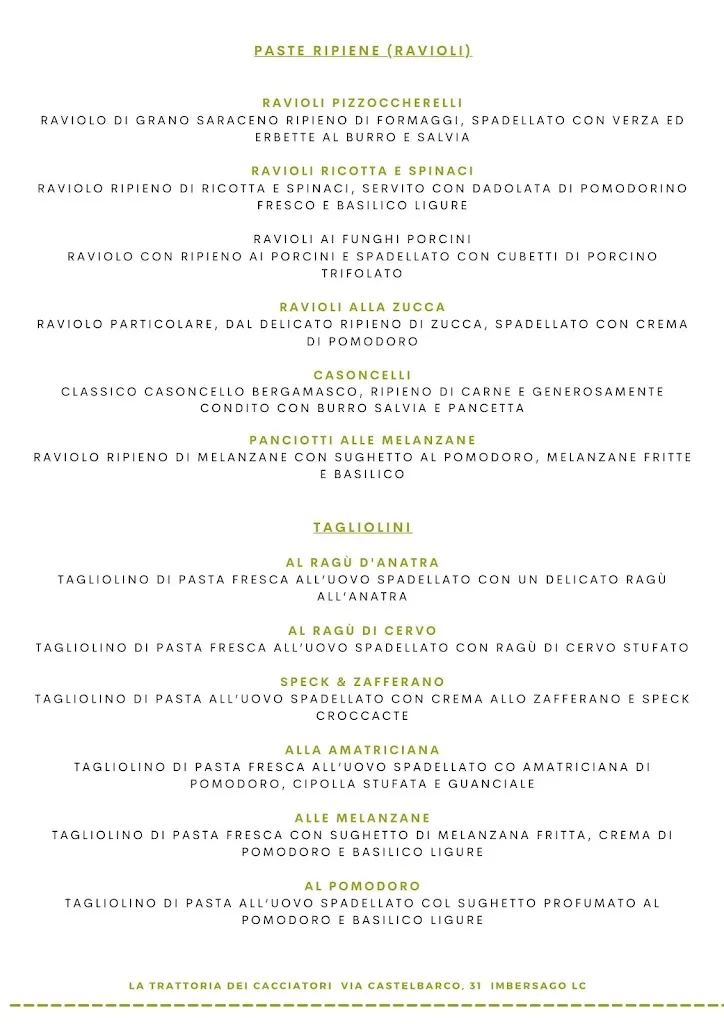 Menu_Ristorante La Trattoria dei Cacciatori di Imbersago _Imbersago_immagine_2