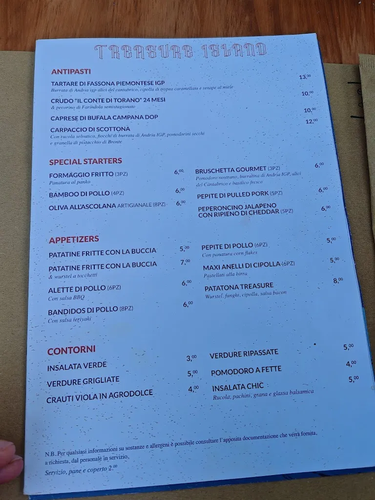 Menu_Treasure Island_Borgo Santa Maria Immacolata_image_1