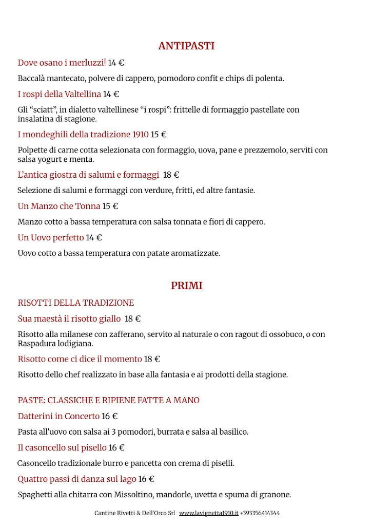 Menu_La Vignetta 1910 - Antica Osteria - Nuova gestione_Inverigo_immagine_2