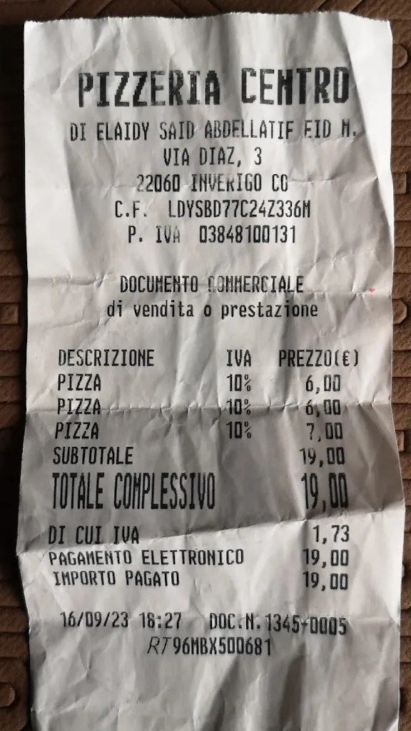 Luca Michele Pozzoli_Pizzeria Centro Inverigo_Inverigo_review