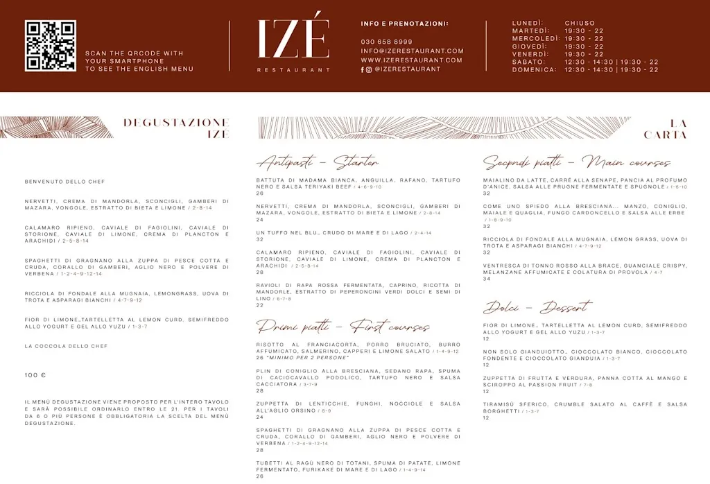 Menu_Izé Restaurant_Iseo_image_1