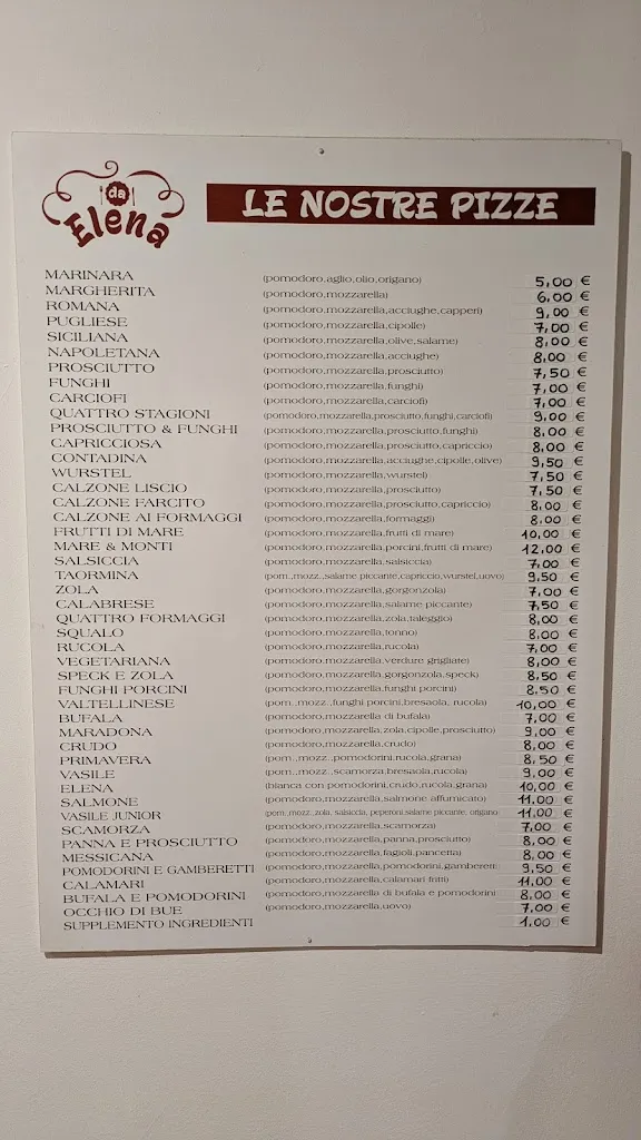 Menu_Ristorante Pizzeria Da Elena_Lasnigo_image_1