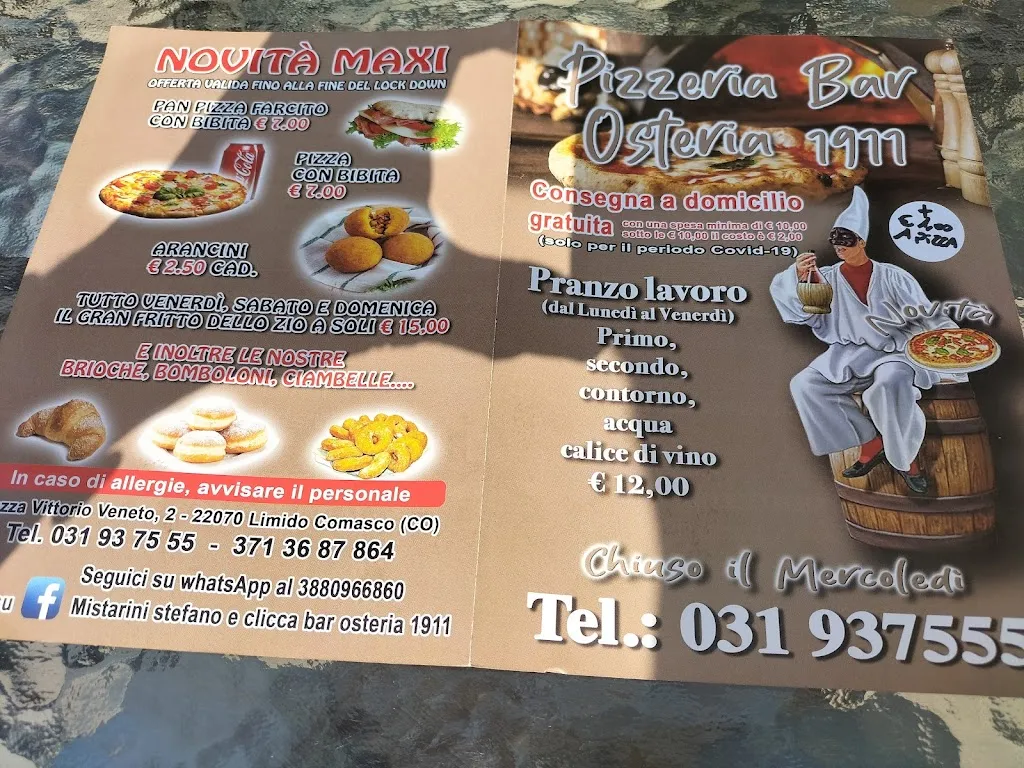 Menu_Bar Pizzeria Osteria 1911 - Limido Comasco (co)_Limido Comasco_image_2