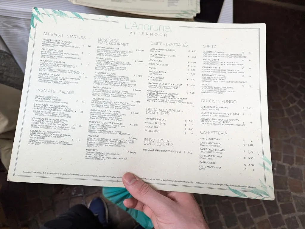 Menu_Garden L'Andrunèl Bistrot & Pizzeria_Limone sul Garda_image_3