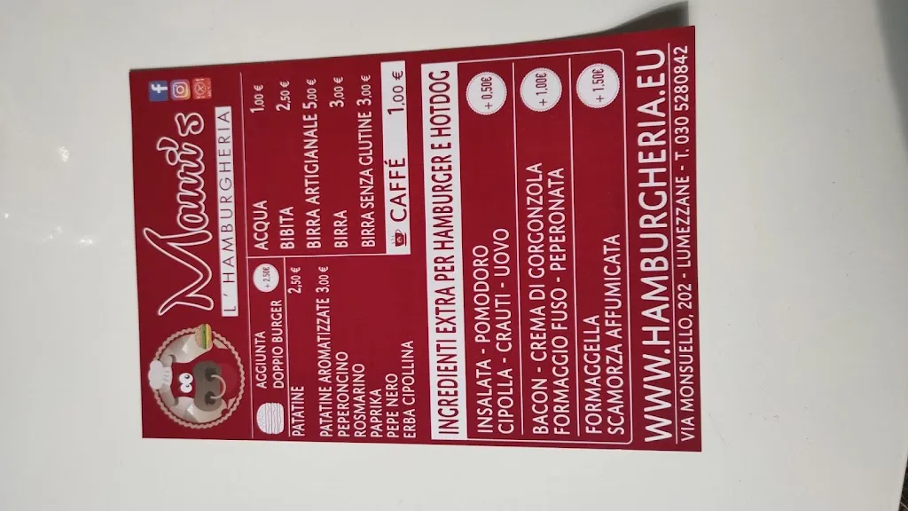 Menu_Mauri's l'hamburgheria Lumezzane_Lumezzane_image_1