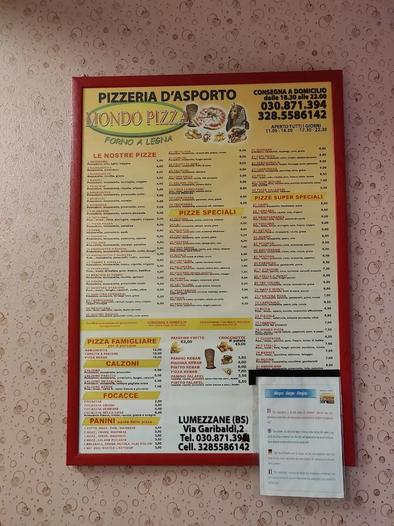 Menu_MONDO PIZZA DI ISMAIEL YASSER_Lumezzane_image_3