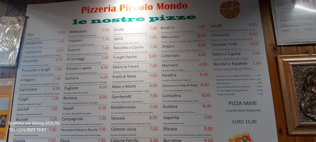 Menu_Ristorante pizzeria Il Piccolo mondo_Magnago_image_1