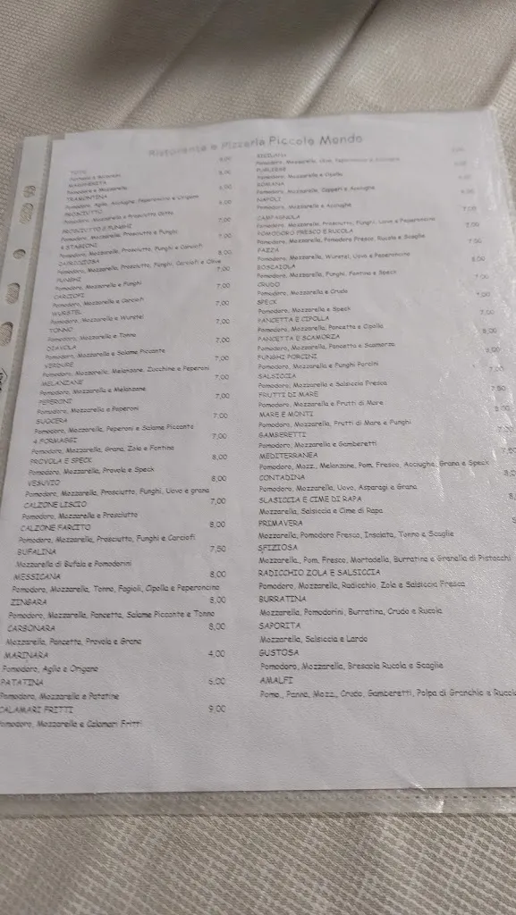 Menu_Ristorante pizzeria Il Piccolo mondo_Magnago_image_2