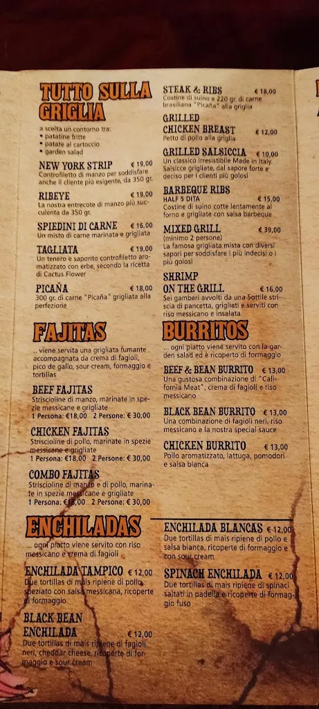 Menu_Cactus Flower Ristorante Tex-Mex_Maleo_image_1