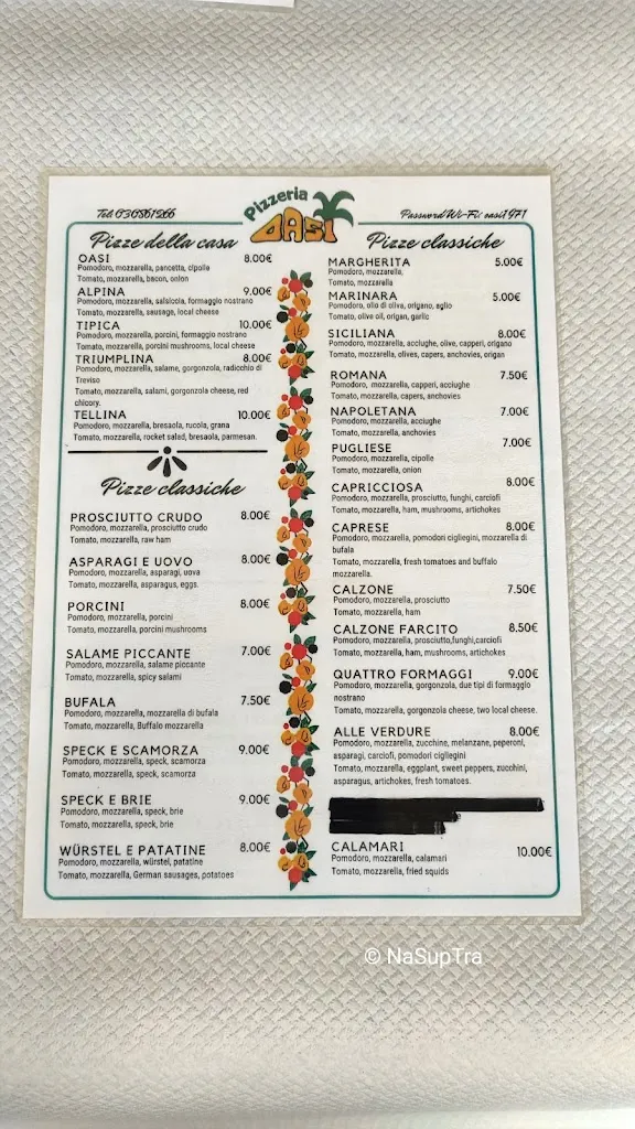 Menu_Pizzeria Oasi_Marcheno_image_1