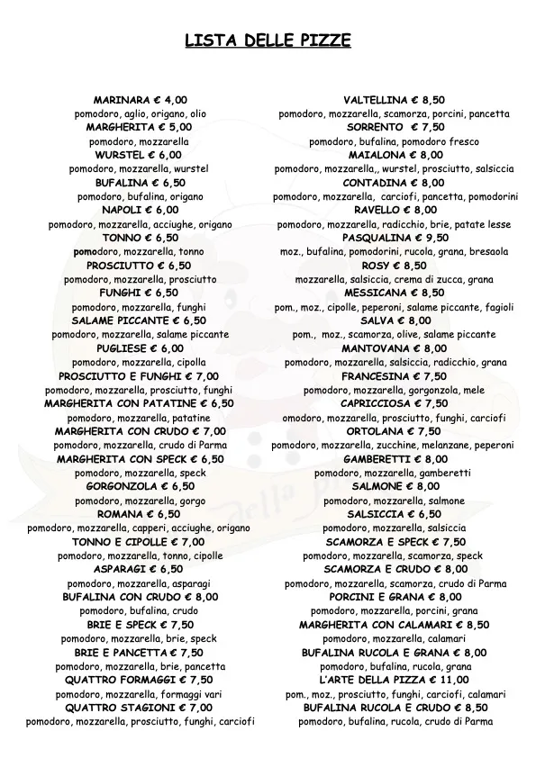Menu_L'Arte Della Pizza Di Irace Rosa Alba_Manerbio_image_4