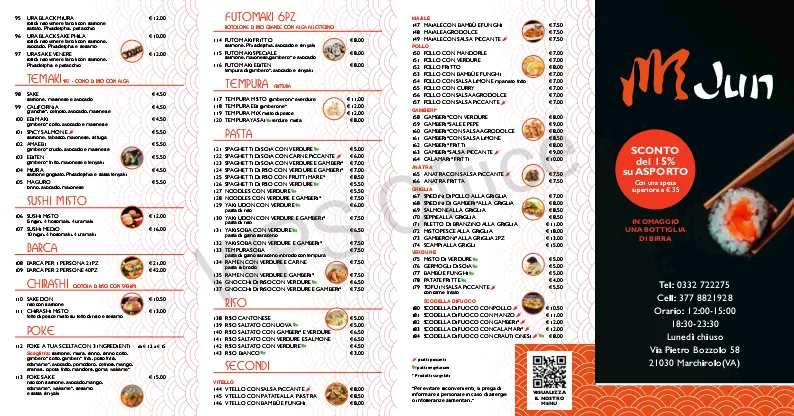 Menu_JUN Restaurant - ristorante giapponese_Marchirolo_immagine_1