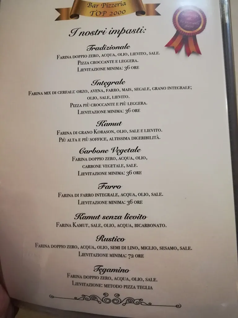 Menu_Pizzeria Top 2000_Martignana di Po_image_1