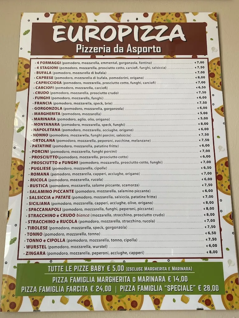 Menu_Pizzeria Europizza_Martignana di Po_image_1