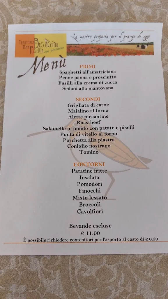 Menu_Trattoria Del Beccaccino_Mediglia_image_2