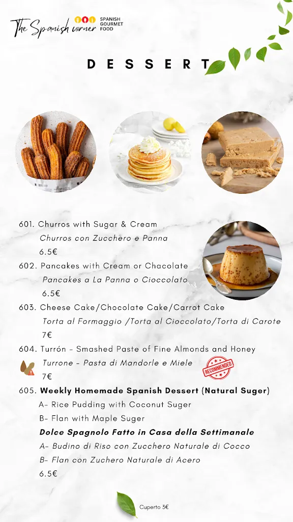 Menu_The Spanish Corner_Menaggio_image_3