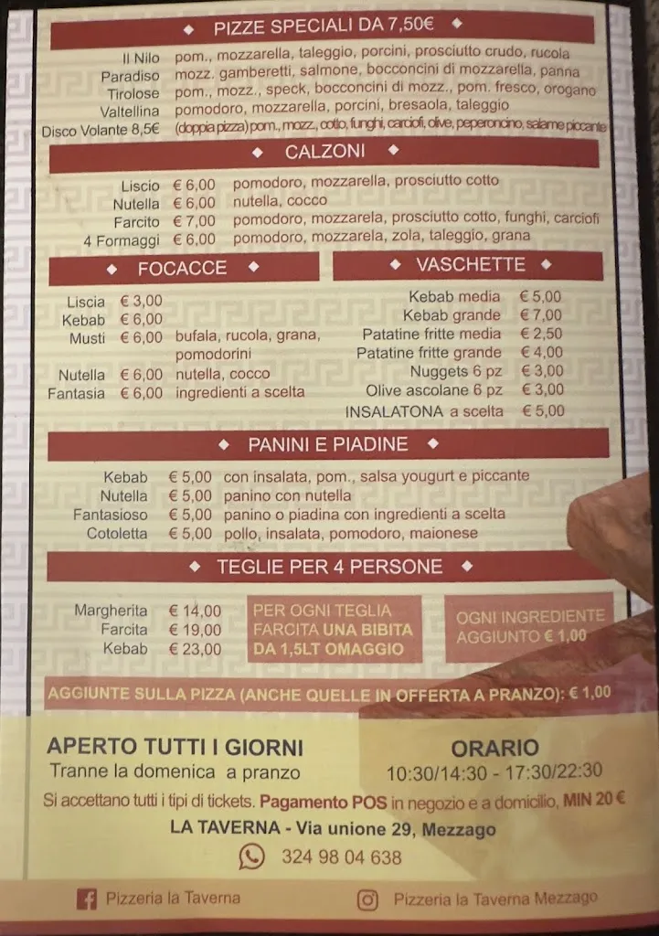 Menu_Pizzeria La Taverna_Mezzago_image_2