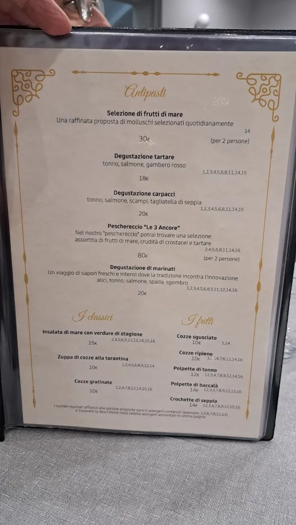 Menu_Le 3 Ancore Restaurant_Avetrana_image_3