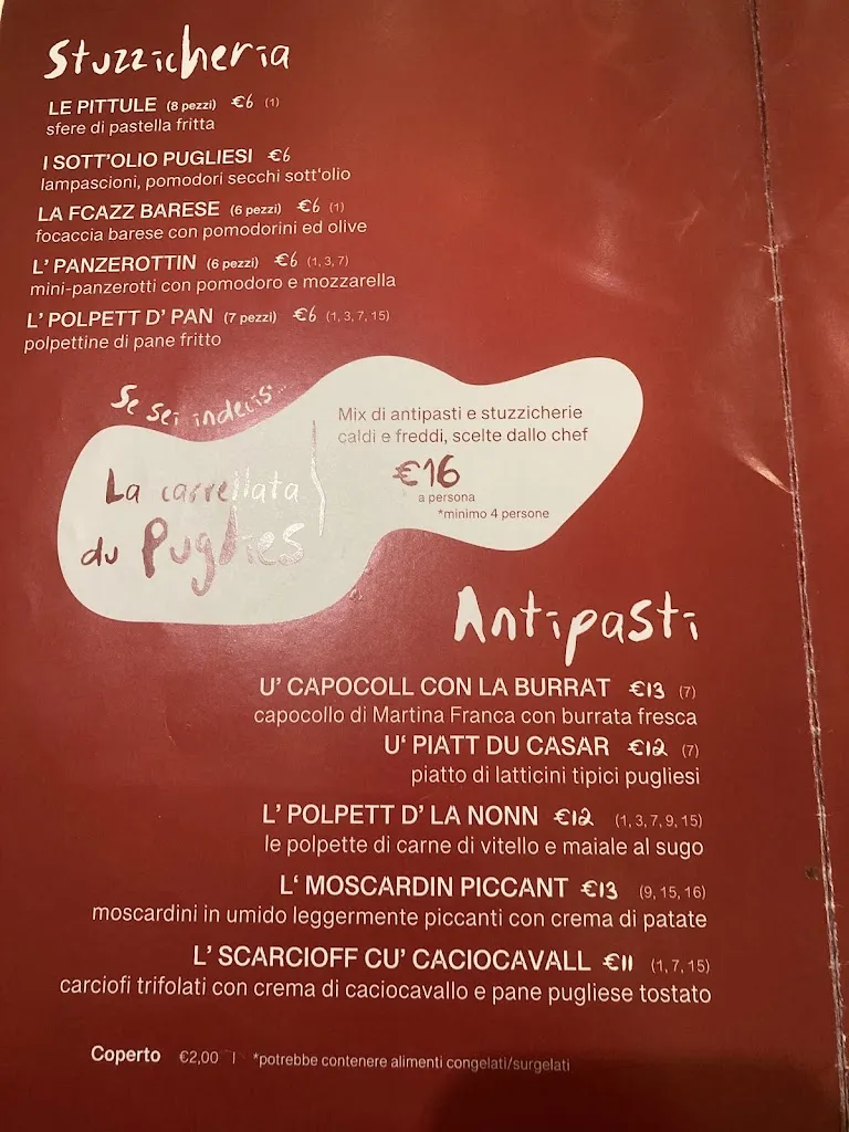 Menu_U’ Pugliés - Trattoria Pugliese_Montesolaro_image_2