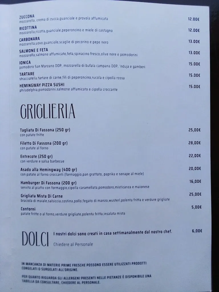 Menu_Hemingway pizzeria_Monticello Brianza_image_2