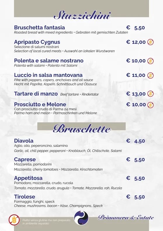 Menu_Pizzeria Trattoria Cygnus_Monzambano_image_2
