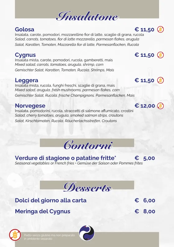 Menu_Pizzeria Trattoria Cygnus_Monzambano_image_4