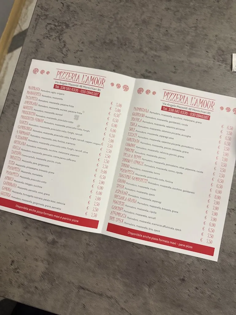 Menu_Pizzeria L'Amour_Montichiari_image_4