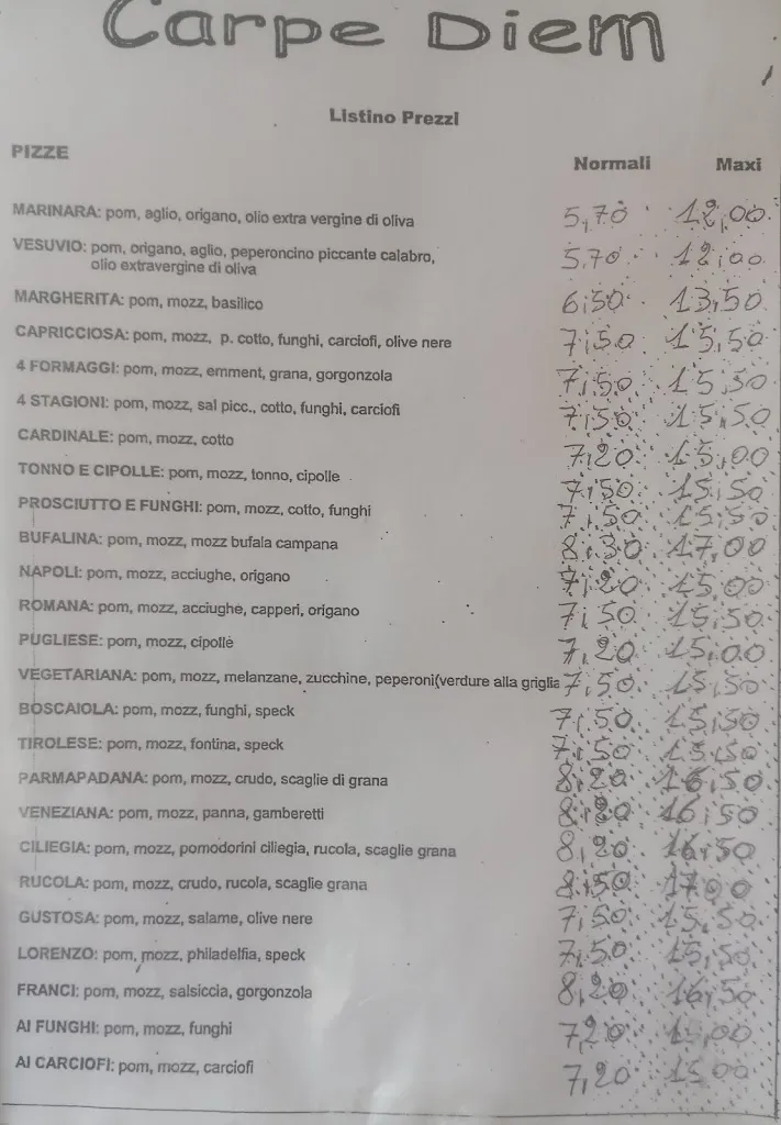 Menu_Pizzeria Carpe Diem di Gaetano Zappalà - pizzeria d'asporto con forno a legna_Montichiari_image_2
