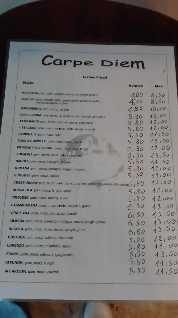 Menu_Pizzeria Carpe Diem di Gaetano Zappalà - pizzeria d'asporto con forno a legna_Montichiari_image_3