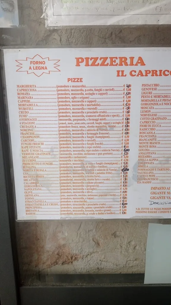 Menu_Pizzeria Il Capriccio_Bitritto_imagen_2